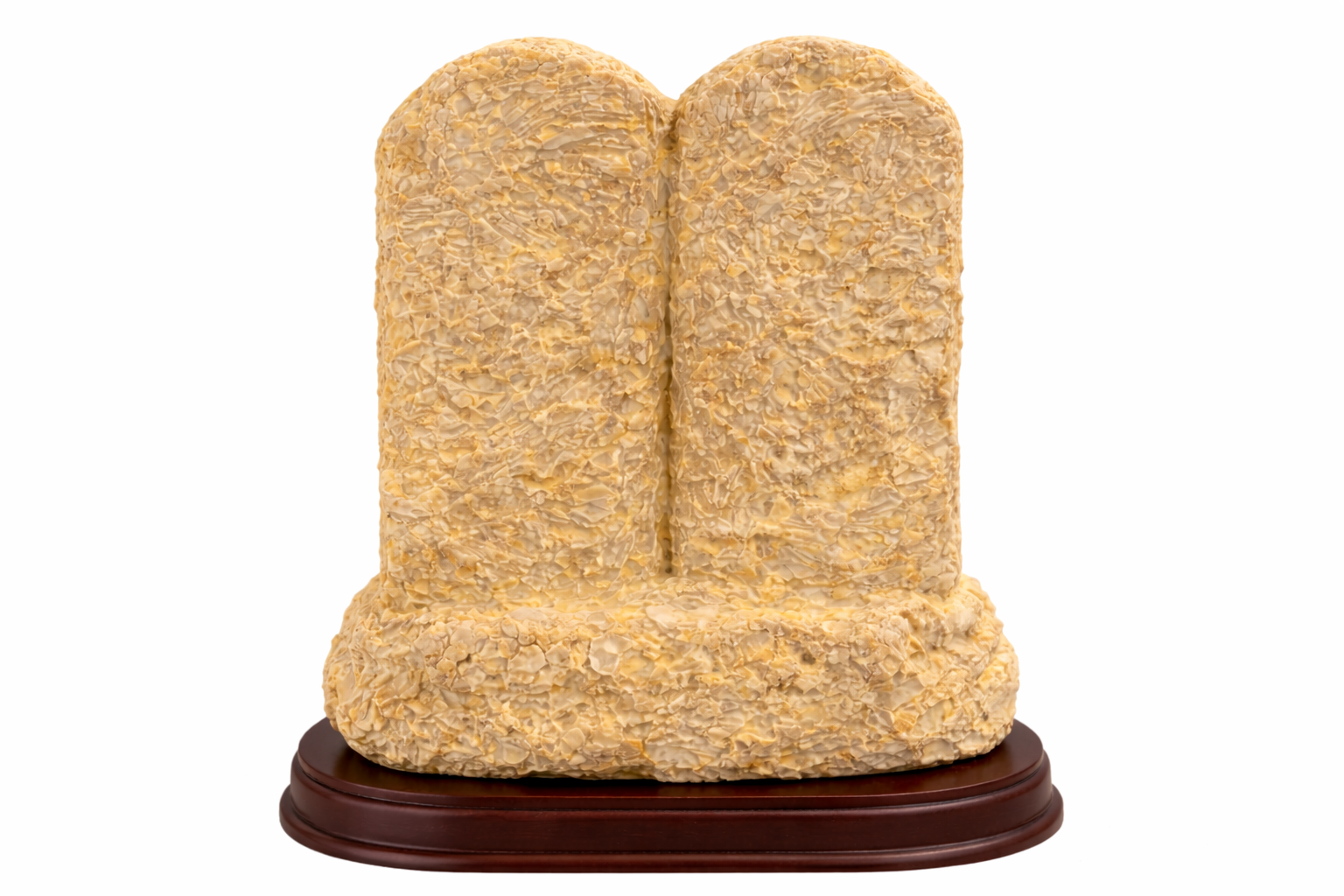 Ten Commandments Tabletop Decor – Stone Tablet Replica Statue with Scripture on Wooden Base, 7" Biblical Home & Office Décor - Image 3