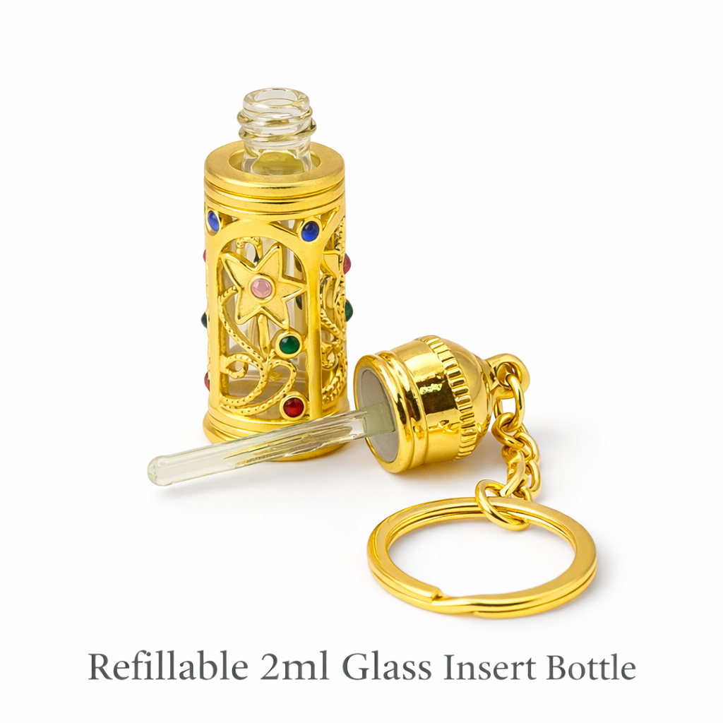 Anointing Oil Bottle Keychain – Refillable 2ml Perfume & Holy Water Vial | 3 Arches USA - Image 3