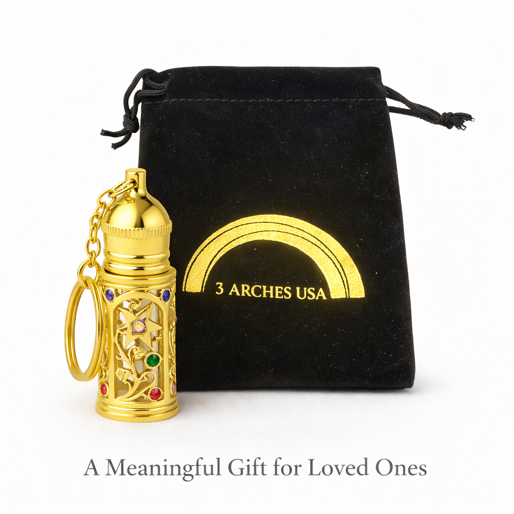 Anointing Oil Bottle Keychain – Refillable 2ml Perfume & Holy Water Vial | 3 Arches USA - Image 2